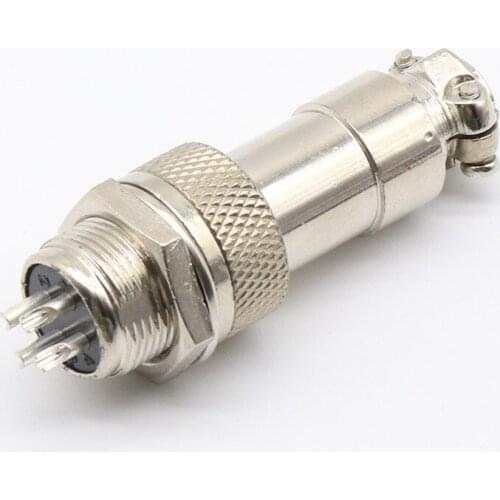 1pcs GX12 4 Pin Male & Female 12mm Wire Panel Connector Aviation Plug L90 GX12 Circular Connector Socket Plug Free Shipping