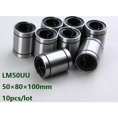 10pcs/lot LM50UU LM50 50x80x100mm Linear motion bearings bushings for CNC router parts 50*80*100mm