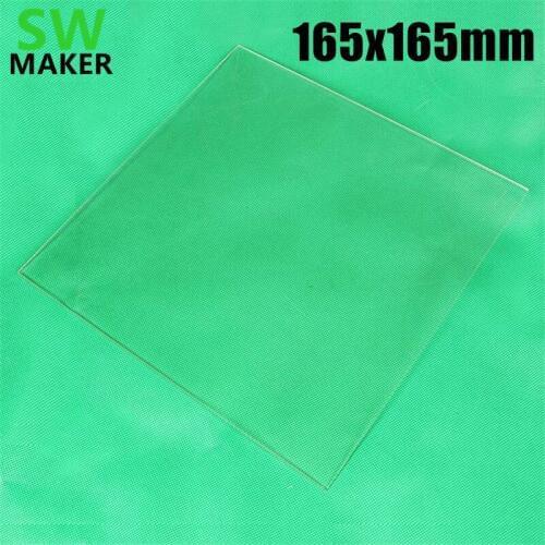 165x165x3mm 3D Printer Build Plate Glass Plate Borosilicate Glass Polished Edge for Creality Ender-2 3D Printer