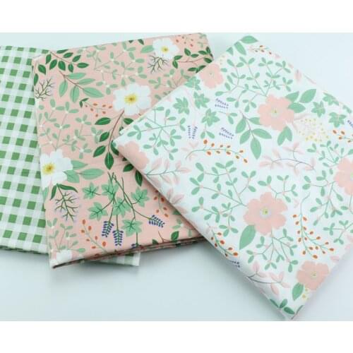 235cm*50cm cotton fabric Korean version of garden flower leaf printing pure cotton quilt cover sheet curtain fabric