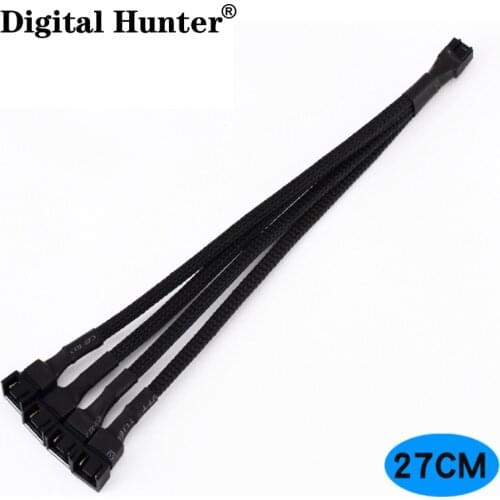 4 Pin Extension Cable Motherboard 1 To 1/2/3/4 Ways Splitter Sleeved Connector CPU PWM Fan Practical Accessories Tinned Copper