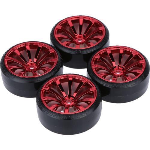 4Pcs/Set 1/10 Drift Car Tires Hard Tyre for Traxxas HSP Tamiya HPI Kyosho On-Road Drifting Car