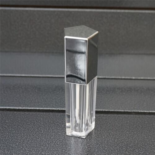 5/10/20/30/50pcs Empty Silver Plastic Lipgloss Bottle with Colored Cap, Creative Portable Lip Gloss Tube, Lipstick Tube