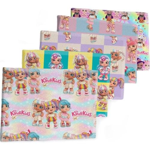 50*145CM Fabric Cartoon Kindi Kids Printed Polyester Cotton Twill Fabric Patchwor Printed