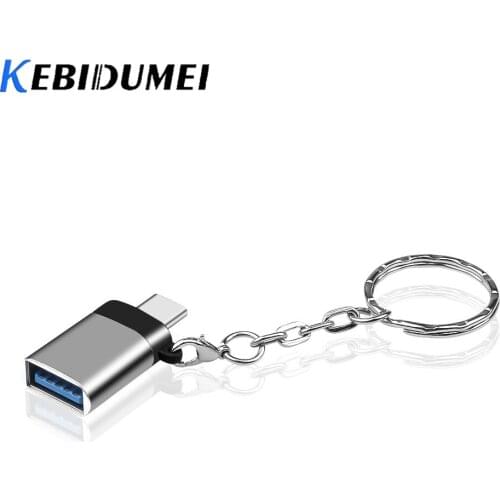 Kebidumei USB 3.0 female to type-c male adapter converter USB Type-C OTG Adapter With keychain For Samsung Huawei Xiaomi Macbook
