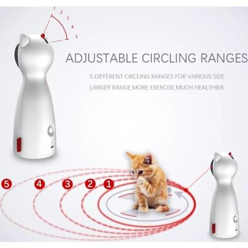 Cat Toys Interactive Smart LED Laser Funny Cat Toy Electronic Auto Rotating Kitten Exercise Training Entertaining Toy USB Charge