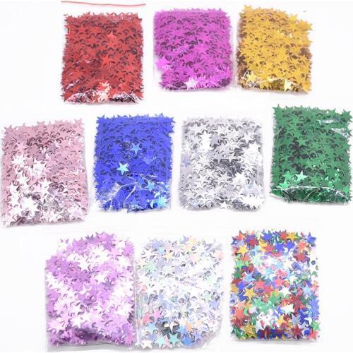 15g 6mm/10mm Stars Confetti Sprinkles Birthday Party Confetti Wedding Decoration Sparkle Little Stars Wedding Throwing Supplies7