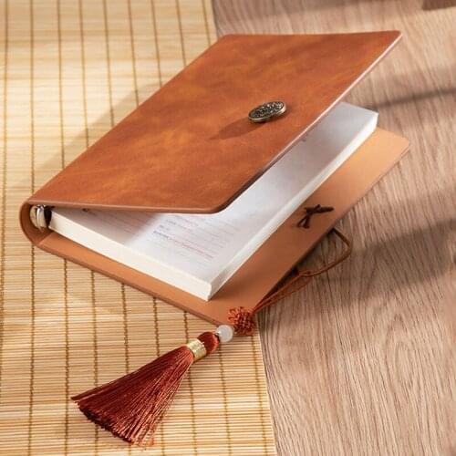 RuiZe Chinese Style B5 A5 A6 Leather Spiral Notebook Planner 2021 2022 Creative Note Book For College Students Office Business