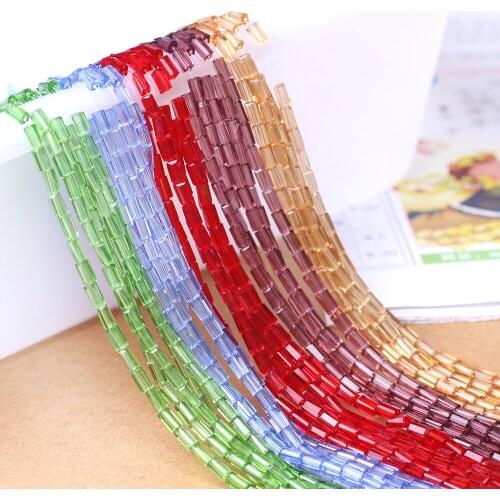 Rectangular Beads Craft Supplies 3X6mm 4x8mm Crystal Glass Faceted Square Beads Loose DIY Making For Necklace Bracelet Jewelry