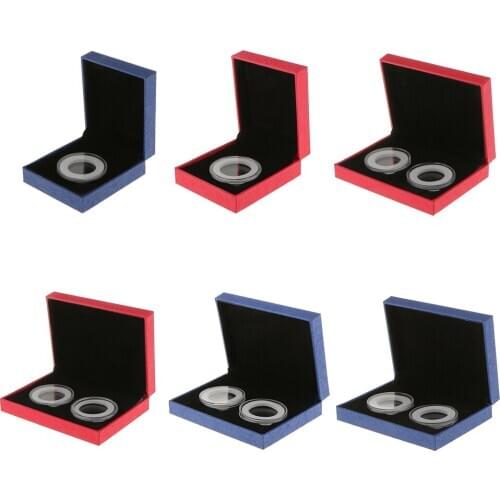 New Fancy Collectibles Single Coin Holder Display for 38MM Commemorative Coins Gift Box Coin Show Home Decoration Wedding Gift