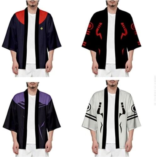 Anime Jujutsu Kaisen Gojo Itadori Yuji Satoru Kimono Cardigan Cosplay 3D Printing Japanese Haori Yukata Cool Streetwear