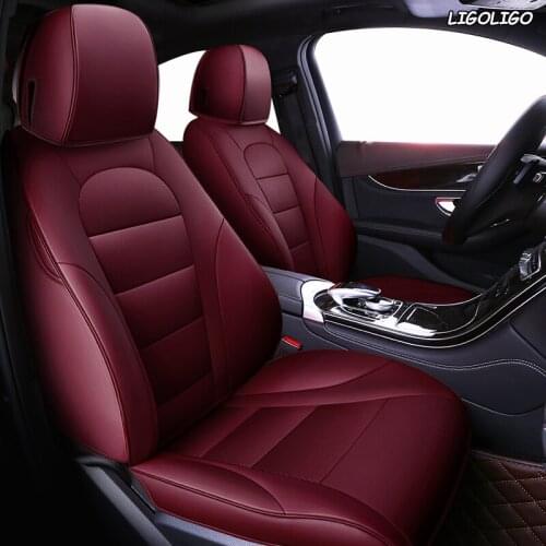 LIGOLIGO Custom Leather car seat cover For Volkswagen Passat Beetle Tuareg Tiguan Phaeton VW R36 Eos MAGOTAN Scirocco seat cars