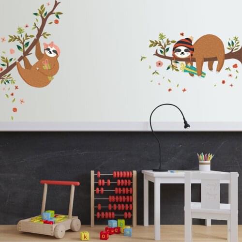Creative Cartoon Animal Sloth Wall Paste Childrens Room Activity Classroom Bedroom Bedside Wall Decoration Paste Full of Life