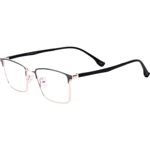 Square Men Fashion Full Rim Metal Prescription Glasses Frame For Optical Lenses Myopia Presbyopia Progressive
