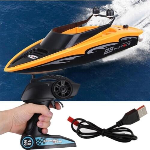 Remote Control Boats 15km/h 2.4GHz 4 Channel RC Speedboat Ship Best Boys Toys for 10 Year Old Christmas Usb Gift Dropship