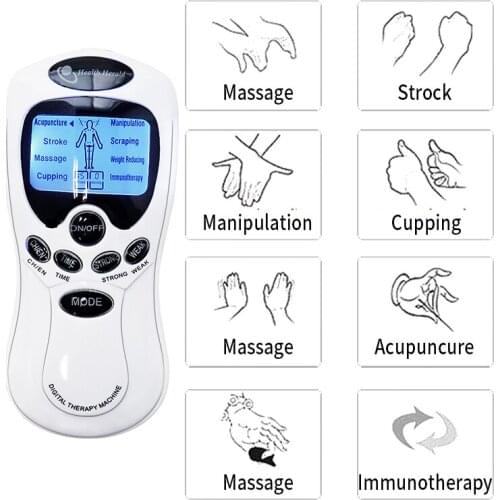 8 Electrode Health Care Tens Acupuncture Electric Therapy Massageador Machine Pulse Body Slimming Sculptor Massager Apparatus