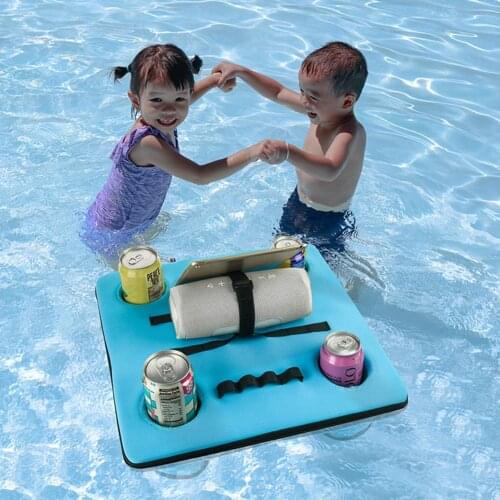 Inflatable Drink Holder Floating Cup Holder With 4 Holes For Pool Large Drink Tray Swimming Pool Float Party Bathing Pool Toys