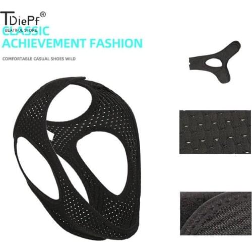Neoprene Anti Snoring Chin Strap Stop Snore Jaw Belt Snore Stopper Sleep Anti Apnea Chin Support Straps Night Sleeping Aid Tool