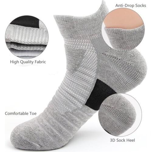 Running Socks Men Basketball Breathable Anti Slip Sport Cycling Walking Cotton Athletic No Sweat Women Ankle Summer Boat Socks
