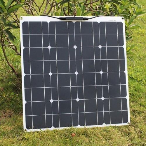 50w 100w panel solar 12v flexible diy monocrystalline PV module solar panels for home rv camper outdoor