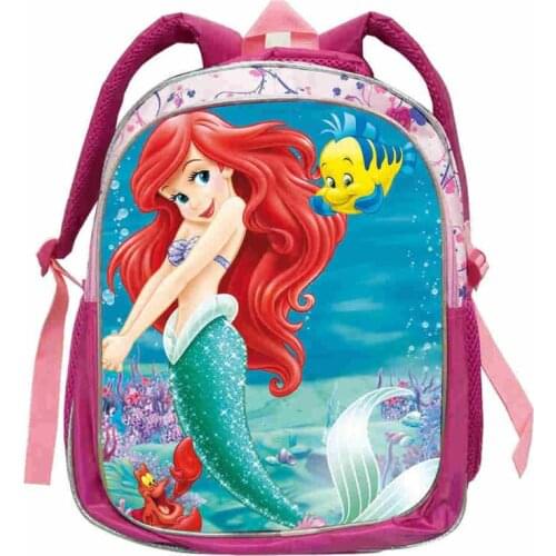 Disney The Little Mermaid Ariel Backpack Princess Kids School Bag Fairy Tale Schoolbag Book Bags for Teen Girls mochila