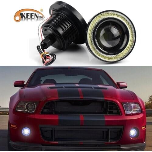 Angel Eyes LED Fog Lamp DRL Driving Lights Led Car Accessories White Blue Pink Yellow Green Red 2.5" 3.0" 3.5" 64mm 76mm 89mm