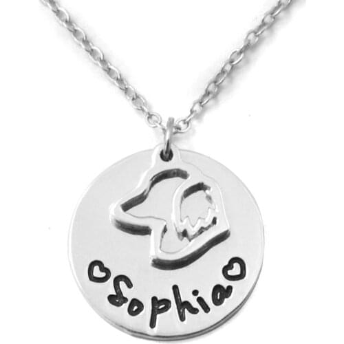 Dachshund Dog Print Tag Pendant Necklace,Personalized Dog Necklace,Custom Dog collar,Pet Memorial Pendant,Gift for your pet