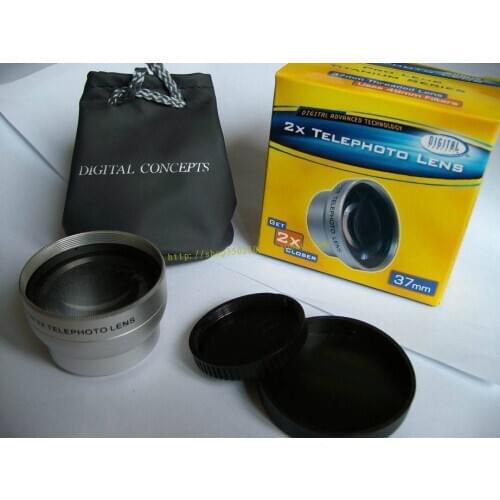 2.0x 37mm TELE Telephoto LENS Magnification for 37 mm canon nikon DSLR/SLR Digital Camera