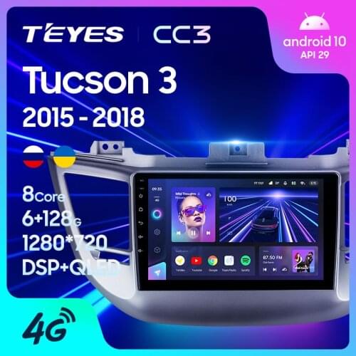 TEYES CC3 For Hyundai Tucson 3 2015 - 2018 Right hand driver Car Radio Multimedia Video Player Navigation stereo GPS Android 10 No 2din 2 din dvd