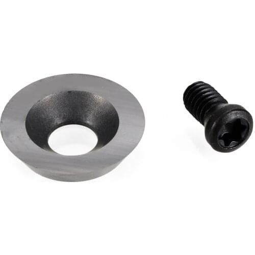 1 Set Round Carbide Insert 16mm 30 Degree Cutter Finisher Wood Turning Lathe Tool Mounts With Flat Head Screws M5x8mm