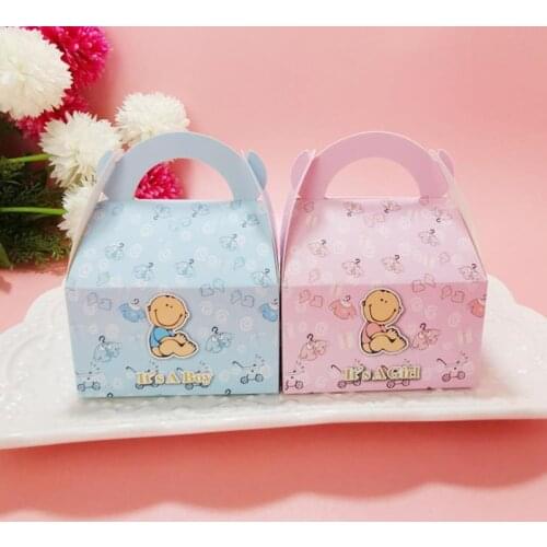 Baby Shower Birthday Party Decorations Kids Candy box Event Party Supplies Chocolate Babys Paper Gift Box packing box