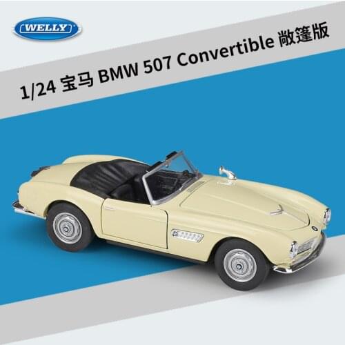 WELLY 1:24 Scale Diecast Car Classic Roadster BMW 507 High Simulator Metal Alloy Toy Car Model Car For Children Gift Collection