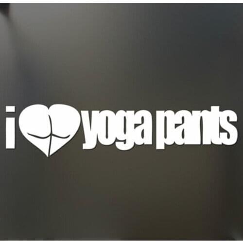 I Heart Yoga Pants Sticker Cute Funny window Sticker Truck window window Bumper Decals Decor 20 * 5 cm