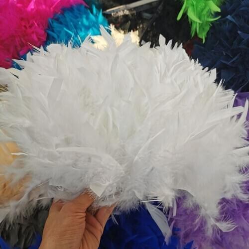 2yards/Lot Turkey Feather Fringe Ribbon 5-6inch Chandelle Marabou Feathers Trim Skirt Dress Trims Wedding Feathers Decoration
