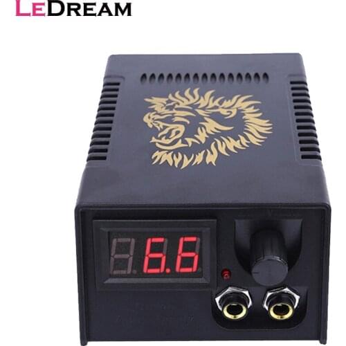 1 Set Lion Tattoo Power Supply With 3 LCD Digital Adjustable Tatu Power Adaptor Professional Tattoo Accessories Supplies