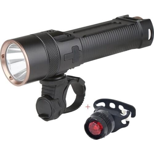 1200Lumens USB Rechargeable XM-L2 LED Bike MTB Flashlight Bicycle Front Light With Tail Light