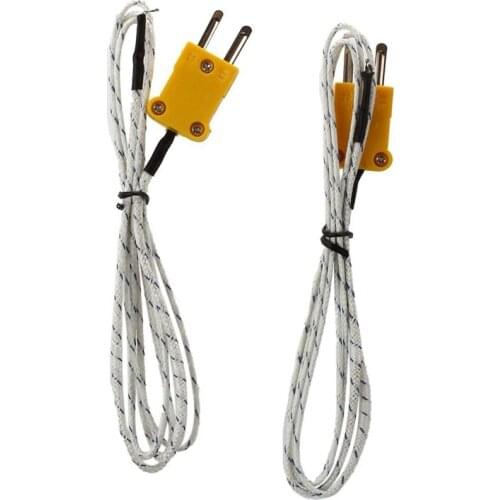 2 Pcs -50-204C Fork Terminal K Type Thermocouple Probe Temperature Sensor