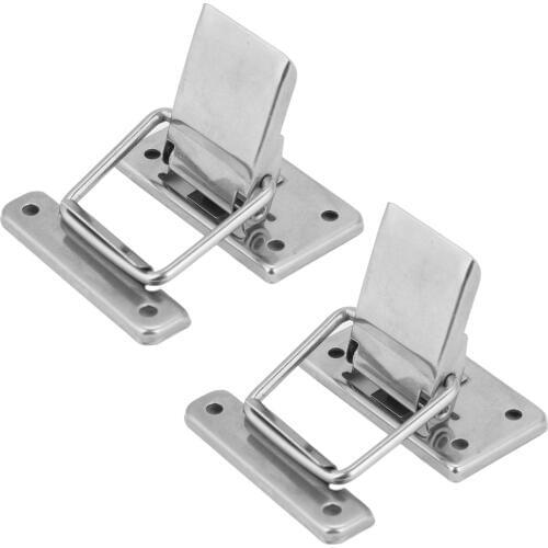 2pcs Stainless Steel Hardware Cabinet Case Spring Loaded Latch Catch Toggle Hasp Toggle Clamp Horizontal Clamp