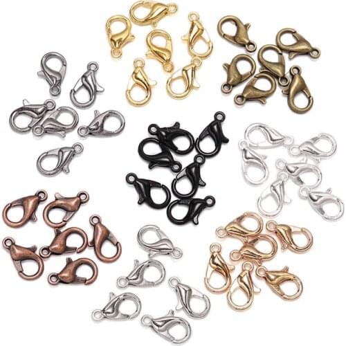 20pcs Alloy Lobster Clasp Bracelet Necklace Clasp Connection Buckle Keychain DIY Handmade Basic Accessories