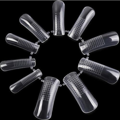 2019 New 20/100pcs Quick Building Mold Tips Nail Dual Forms Finger Extension Nail Art UV Builder Gel Tool