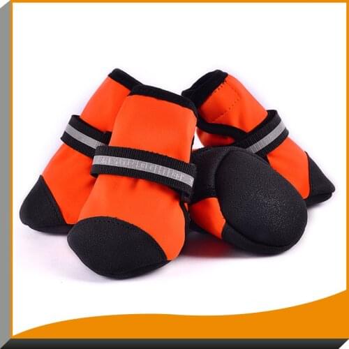 4pcs/set Pet Warm Soft Material Anti-skid Rain Shoes For Dog Pet Windproof Soft Footwear Anti-slip Waterproof Shoes