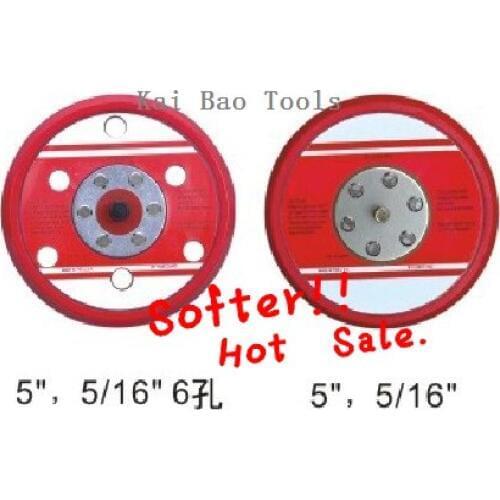 5inch Abrasive Sanding Backing Disc Pad Hook and Loop VINYL 5/16 With Holes For Pneumatic Orbital Palm Sander Polisher