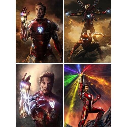 5D Diamond Painting Marvel Avengers Infinite Gems Iron Man New Arrivals Portrait Hobby Art DIY Full Square Round Mosaic Decor