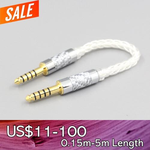 LN007720 99% 8 Core Pure Silver 16 OCC Mxied Cable 4.4mm Balanced Male to Audio Adapter