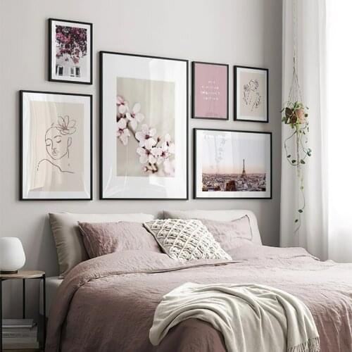 Floral Botanical Poster Nature Landscape Wall Art Prints Canvas Painting Nordic Curve Line Picture Scandinavian Home Decoration