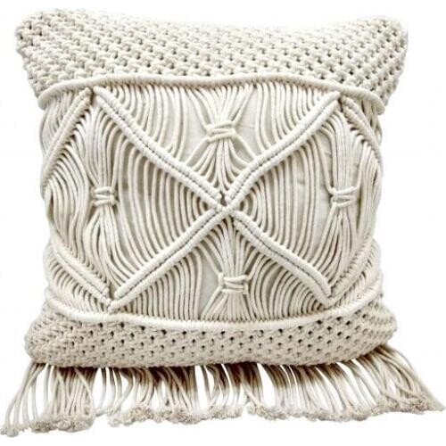 Decorative wedding pillow cover Handmade cream macrame BOHO cushion cover Black White Beige cushion Customized size throw pillow