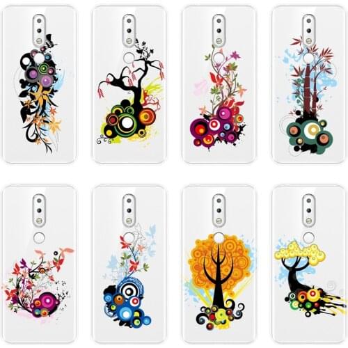For Nokia 7.1 6.1 5.1 3.1 2.1 Phone Case Silicone Art flower Floral Abstract Soft Back Cover For Nokia 2.1 3.1 5.1 6.1 7.1 Plus