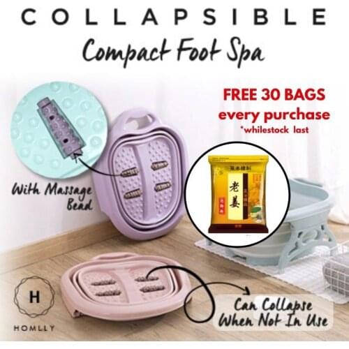Homlly Collapsible Compact Foot Spa with Massage Beads