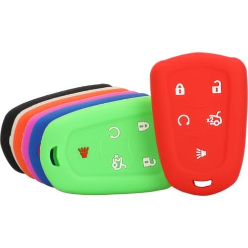 Kutery 10pcs 5 Buttons Remote Car Key Case Silicone Protect Shell For Cadillac Escalade ESV XTS ATS CTS SRX Car Accessories