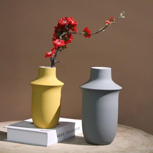 Morandi Ceramic Vase Modern Desktop Home Decorations Flower Crafts Ornaments
